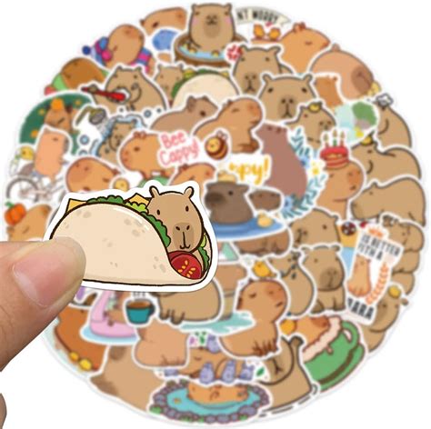 50PCS Capybara sticker for Laptop and computer, Hand | Ubuy India