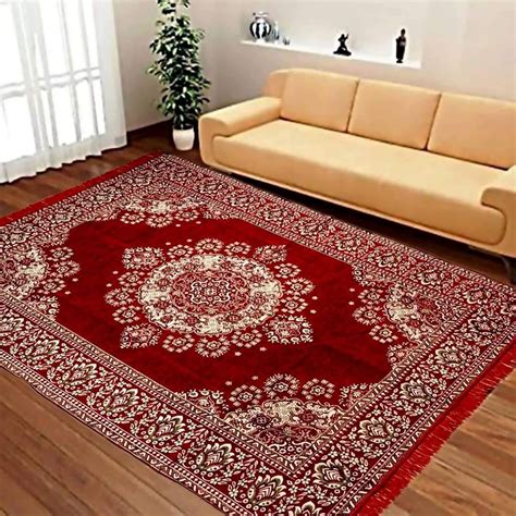 Buy Linen Basics Designer Superfine Exclusive Cotton Rectangular Carpet ...