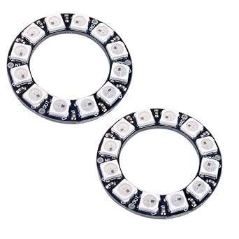 REES52 12 Bits WS2812 RGB LED Ring WS2812B 5050 Addressable LED Light ...