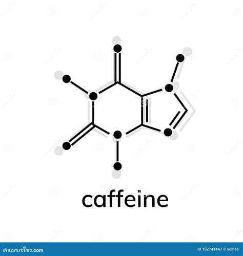 Caffeine chemical formula stock vector. Illustration of psychoactive ...