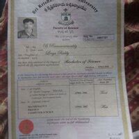 Sri Krishnadevaraya University — pls update my degree certificate