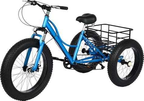UINKISY 3 Wheel Fat Tire Adult Tricycle with Cargo India | Ubuy