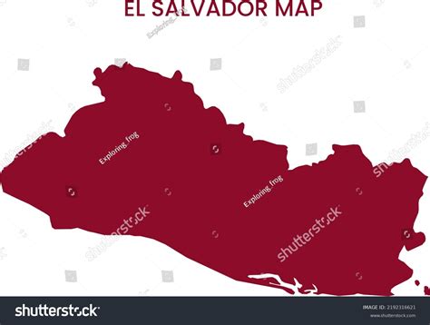 High Detailed Map El Salvador Outline Stock Illustration 2192316621 ...