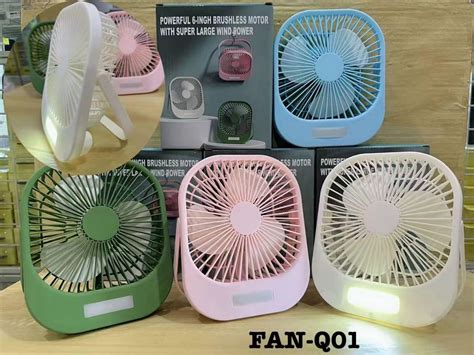 UNBRAND TABLE LAMP & FAN (Q01) - BLUE 