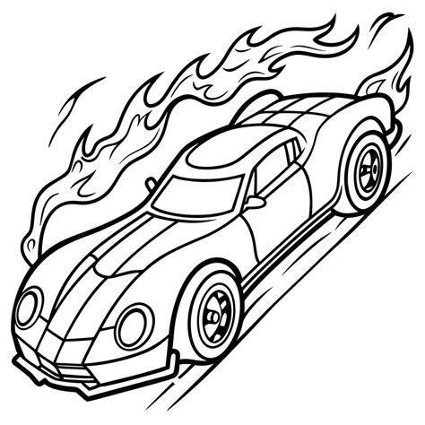Fun Car Coloring Pages for Kids Printable and Easy to Color | Premium ...