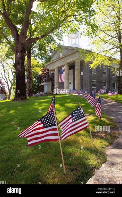 The Barnstable County Superior Court decorated for Memorial Day in ...