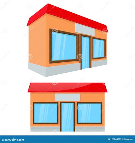 Front View of a Shop Vector 的图像结果