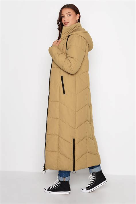 LTS Tall Womens Light Brown Maxi Puffer Coat| Long Tall Sally | Long ...