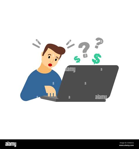 Man looking at laptop Stock Vector Images - Alamy
