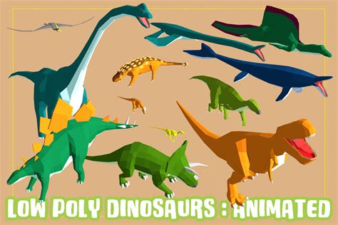 Low Poly Dinosaurs : Animated by sum studio