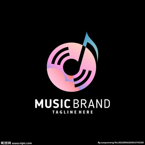 音乐符号logo设计图__广告设计_广告设计_设计图库_昵图网nipic.com
