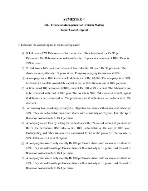FMDM Module 2 Sums - finance trade notes - SEMESTER 4 Sub.: Financial ...