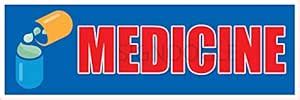 SIGNOOGLE® Medicine Sign Stickers for Wall Hospital Lab School College ...