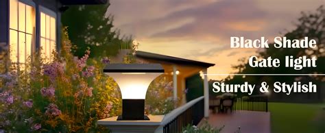 DarkVision Metal and PVC Main Gate Light Waterproof Garden Pillar Lamp ...