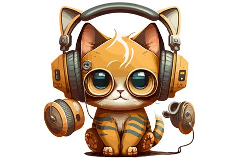 Cat With Headphones