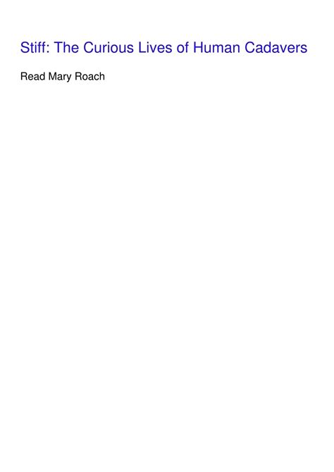 PPT - Read ebook [PDF] Stiff: The Curious Lives of Human Cadavers ...