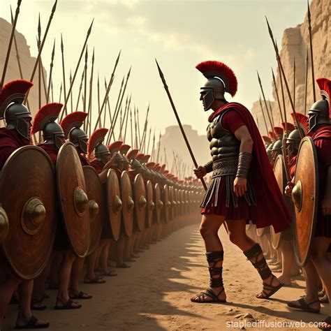 Battle of Thermopylae in Ancient Greece | Stable Diffusion Online