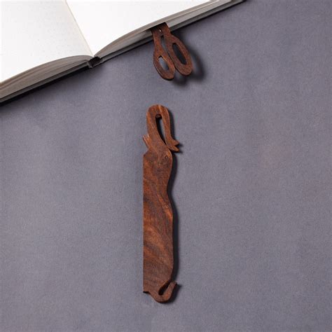 Buy Hand Carved Sheesham Wood Bookmark Online in India