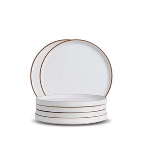 Ceramic Plate Set | Japandi Collection | 6 Pieces | White