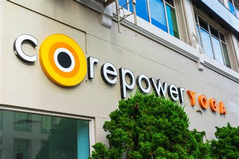 CorePower Yoga Sign at the Entrance Privately Held Chain Location of ...