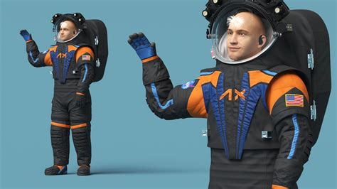 3D Modern NASA Spacesuit Axiom On Astronaut Waving Pose - TurboSquid ...