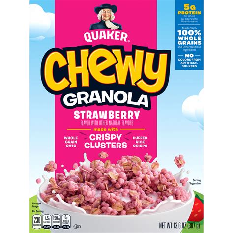 Quaker, Chewy, Strawberry Flavor, Granola With Whole Grain Oats ...