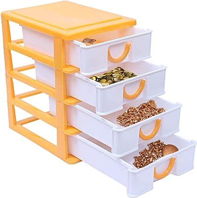 Kuber Industries Plastic 2 Pieces Four Layer Drawer Storage Cabinet Box ...