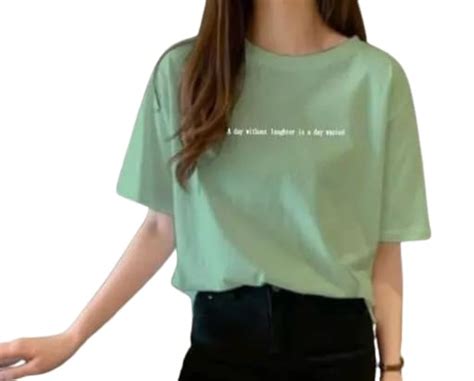 Buy SSB FASHION HUB - Women's Loose Fit Casual Typography 100% Cotton T ...