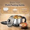 AGARO Esteem Electric Multipurpose Kettle 1.2L, 600W, with Stainless ...