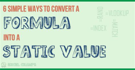 Convert Formula to Value Excel 的图像结果
