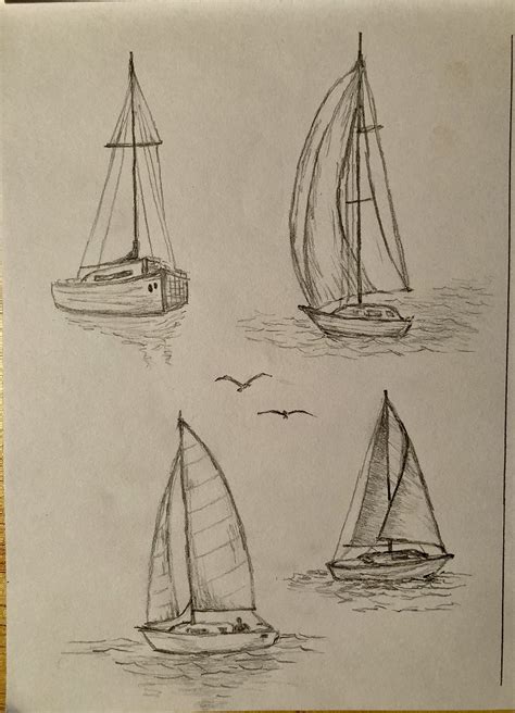 Sailboat Drawing | Art Drawings Simple