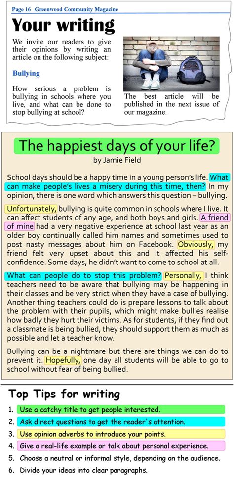 Image result for Magazine Article Format Example