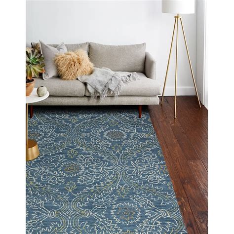 Bashian 8 X 10 (ft) Wool Azure Indoor Geometric Moroccan Area Rug in ...