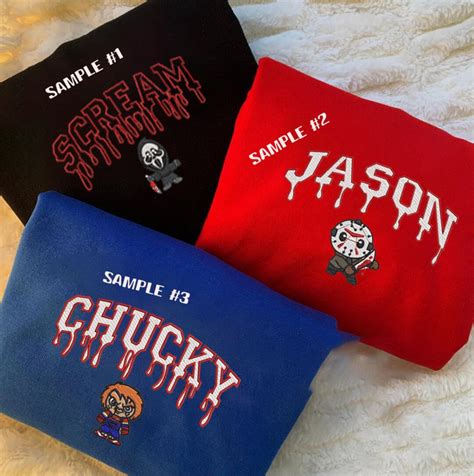 Custom Scream Chucky & Jason Sweatshirt Hoddie - Etsy
