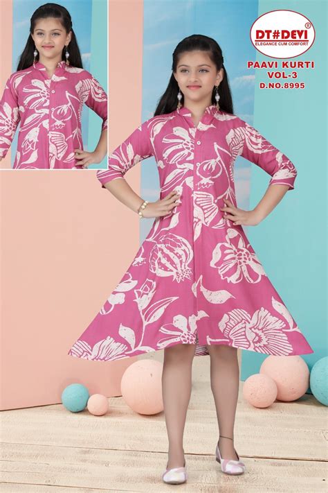 Paavi Vol 3 Dt Devi Girls Kurti Wholesaler Ahmedabad – Kavya Style Plus