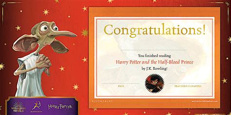 Harry Potter and the Half-Blood Prince: Certificate