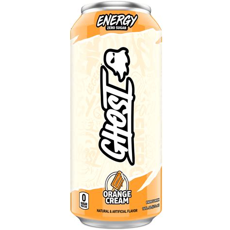GHOST® ENERGY Zero Sugars Drink, Orange Cream Flavor, Natural Caffeine ...