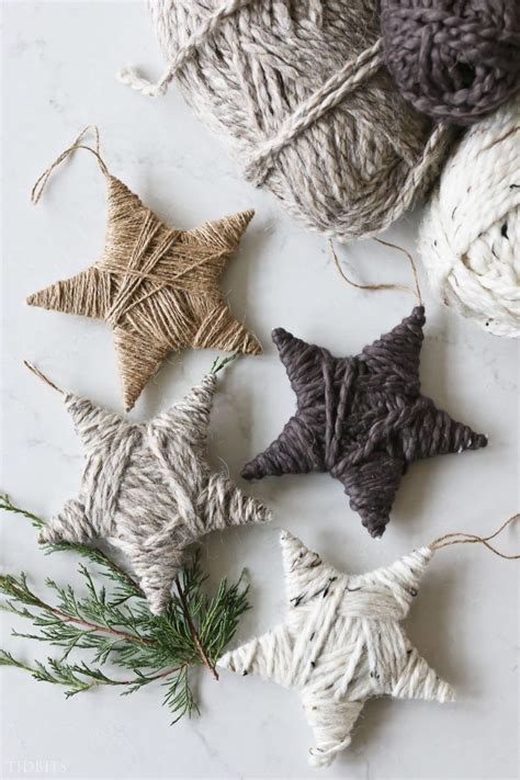 How to Make Yarn Wrapped Star Ornaments for Christmas | Diy christmas ...