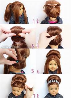 How To Style Doll Hair by Retro Bouffant Bun American Doll Hairstyle Ag Hair How To Style Doll Hair