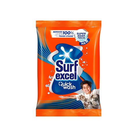 Surf Excel Quick Wash Detergent Powder 1 kg, Washing Powder with Lemon ...