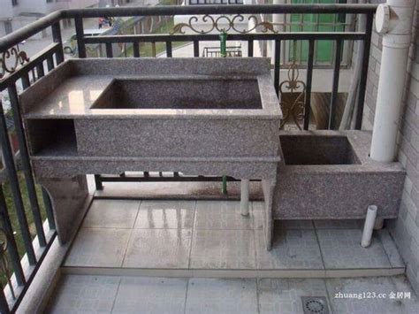 阳台砖砌洗衣池 自己做的更耐用-公装网