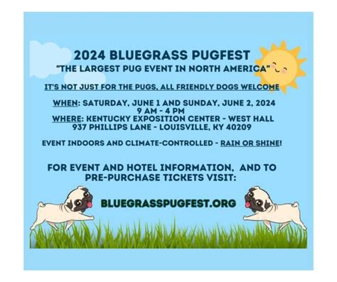 2024 Bluegrass PugFest, Kentucky Exposition Center, Louisville, 1 June ...