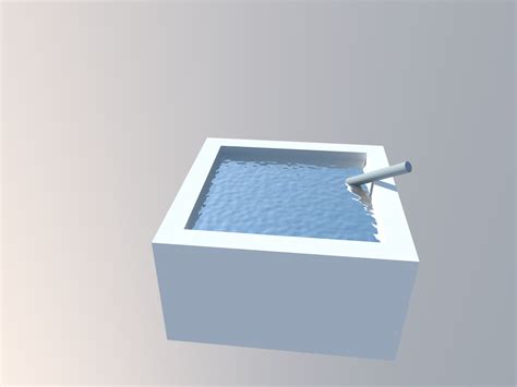 清澈透明的水流扩散向整个空间高清PNG素材