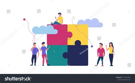 Puzzle Teamwork Vector 的图像结果