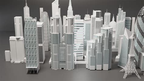 100多座真实高细节世界摩天大楼建筑物3D模型 ArtStation – 100+ Real World High Detailed ...