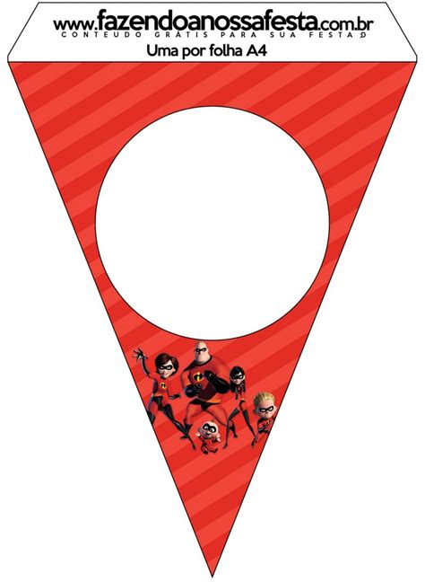 incriveis 26 - Fazendo a Nossa Festa | Party printables, Decoração de ...