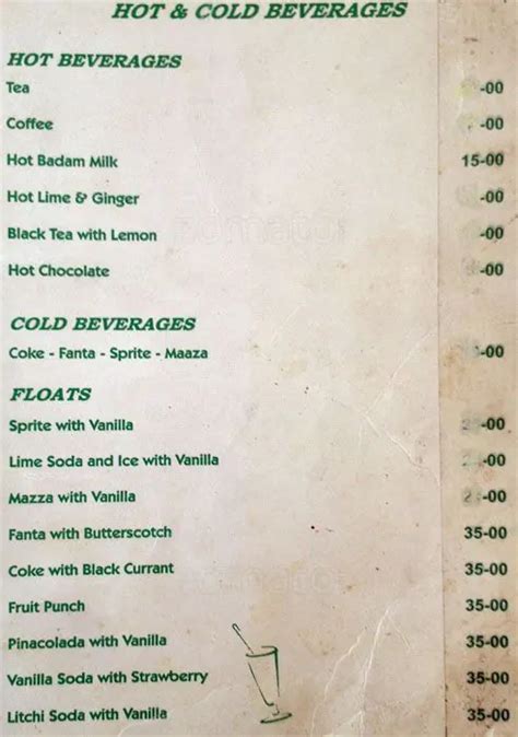 Menu at Pepe's, Mysuru