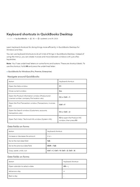 Image result for QuickBooks Shortcut Keys