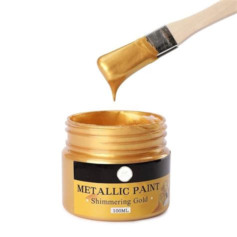 ASK VARK WALA Acrylic Paint Metallic Gold, Non Toxic, Non Fading, 100ml ...
