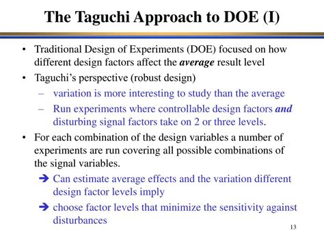 Image result for Taguchi Design